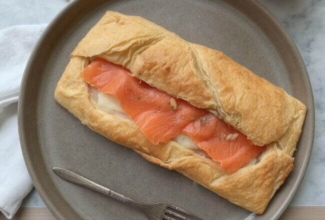 Ciasto francuskie z łososiem i serem – Przepis na smaczne danie na każdą okazję